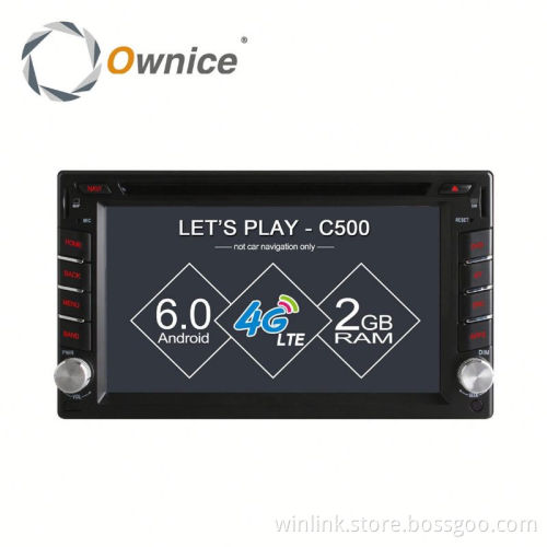 Quad core Android 6.0 Ownice C500 car dvd player for universal support OBD DAB TPMS Built in 4G LTE